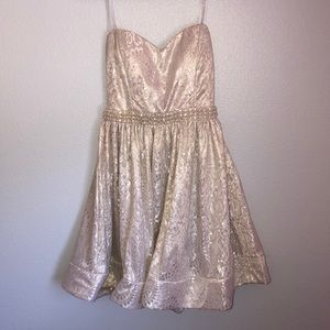 Off white strapless dress